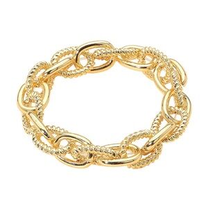 Gold Textured Stretch Bracelet